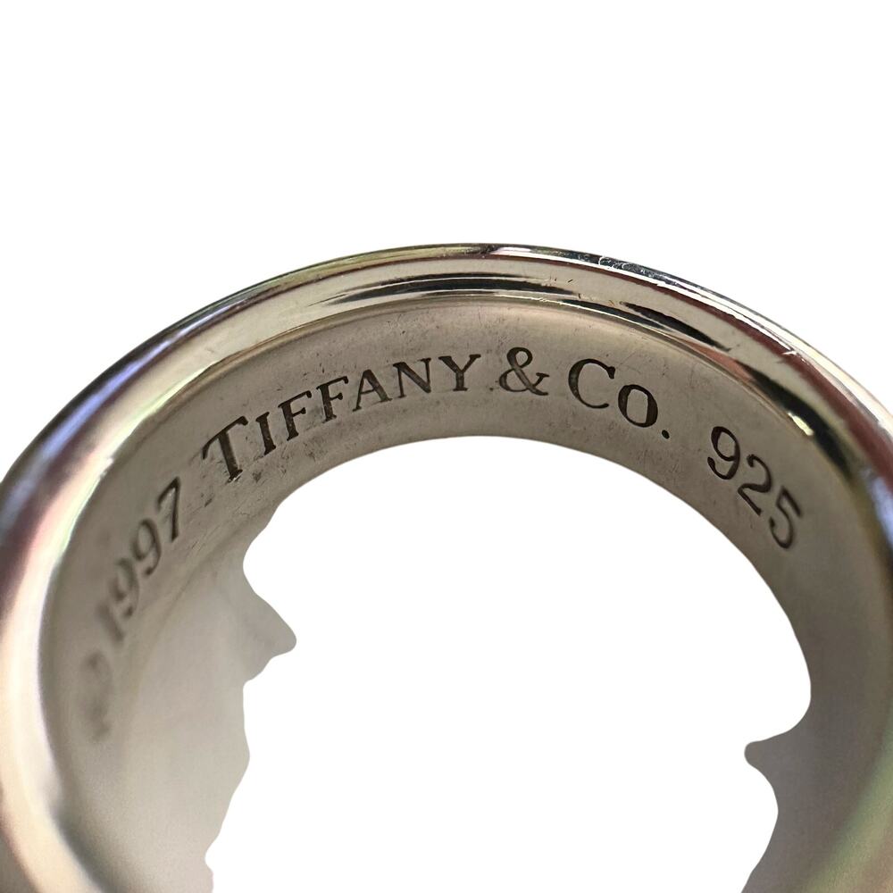 Tiffany & Co Thick 1837 Sterling Silver Ring - Size 5 - Picture 2 of 11